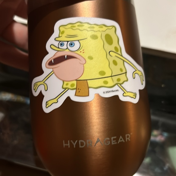 Stainless steel tumbler caveman SpongeBob NWOT - Picture 3 of 7